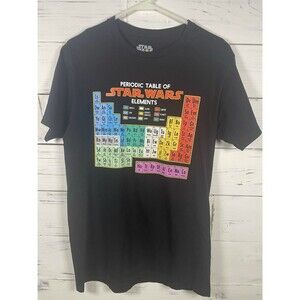 Men's Star Wars Periodic Table of Star Wars Elements Graphic T-Shirt Size Medium